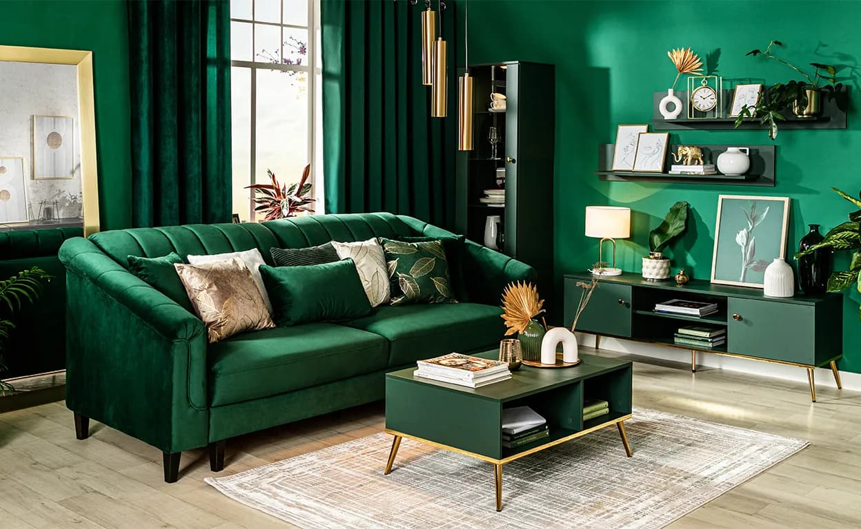 Jakie dodatki do zielonej kanapy? Stwórz elegancką aranżację wnętrza